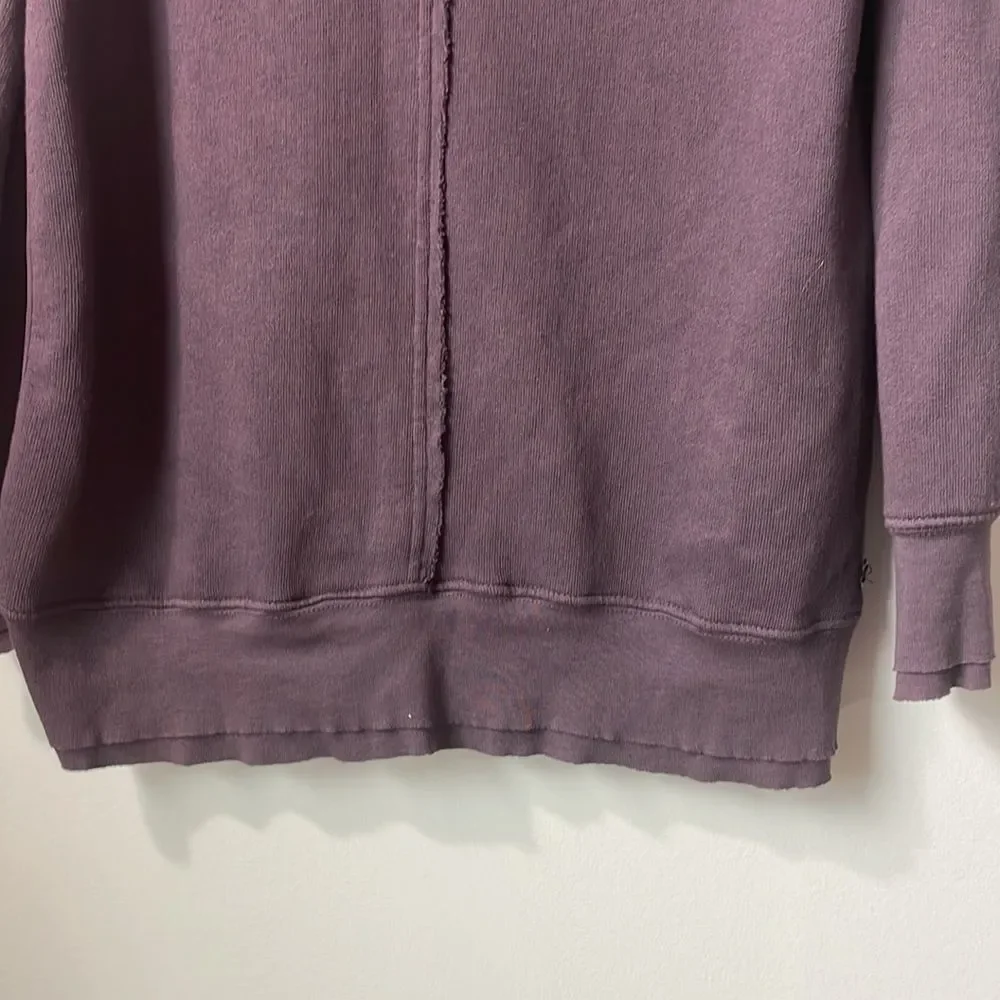 Ottod’Ame Anthropologie Made in Italy 100% cotton raw hem Eggplant sz 8 Boho